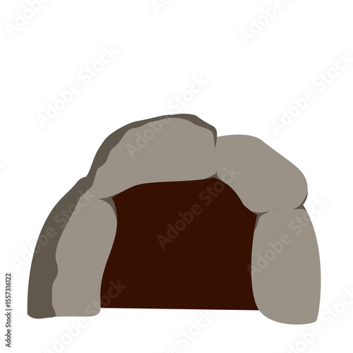 Den Burrow In Rock Illustration