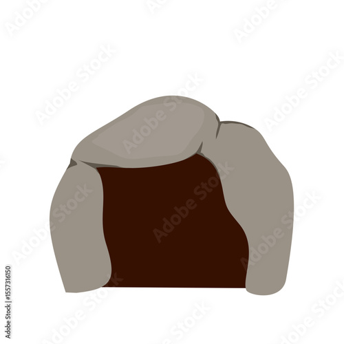 Den Burrow In Rock Illustration