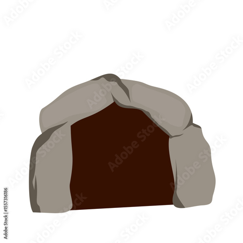 Den Burrow In Rock Illustration