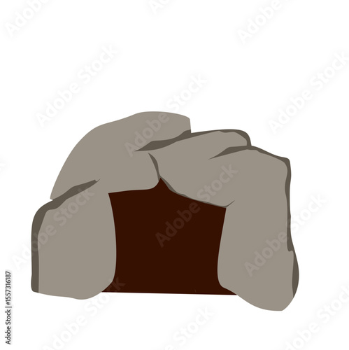 Den Burrow In Rock Illustration