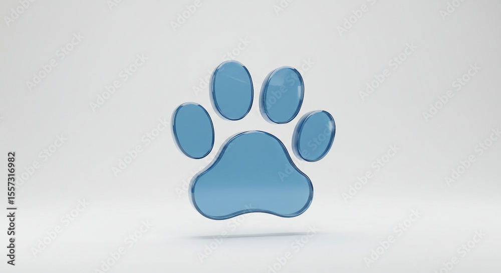 Obraz premium vector illustration of a dog footprints