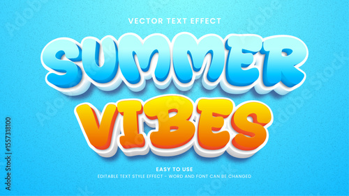 summer vibes editable text effect