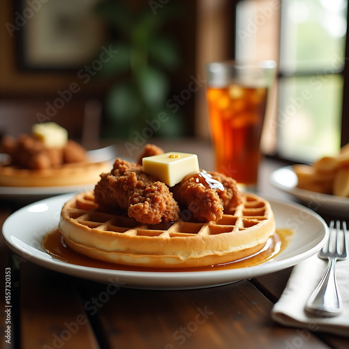 Chicken and waffel 