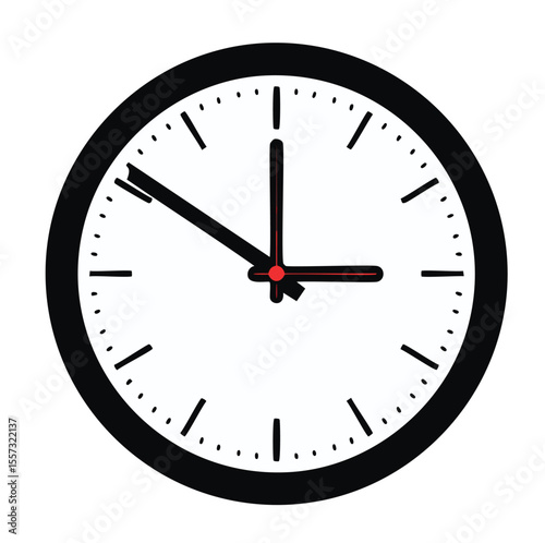 Black clock face
