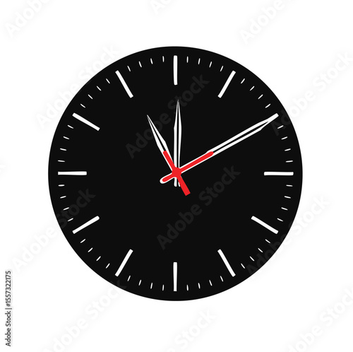 Black clock face