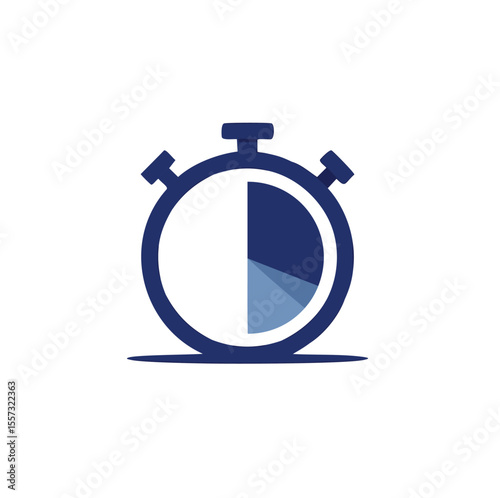 Blue stopwatch timer
