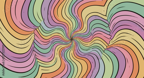 A Colorful Psychedelic Swirl Background a Abstract Retro Pop Art Design