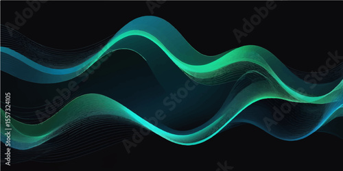 Abstract blue wave design, a flowing vector illustration for modern backdrops and web banners