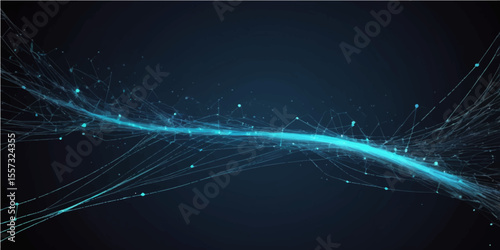 Abstract blue background with flowing light lines, a dynamic digital design evoking technology and virtual reality