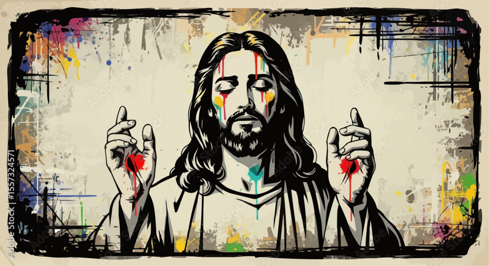 Obraz premium Jesus on the wall