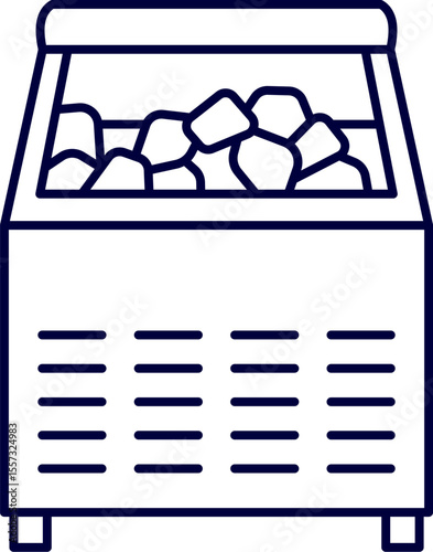 Vector illustration of a ice maker. ice maker icon vector. ice maker sign. isolated symbol illustration