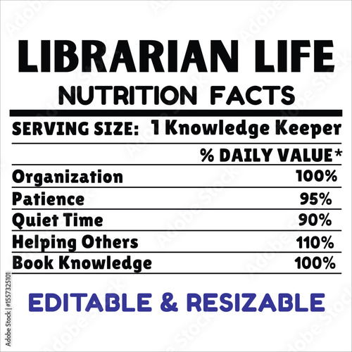 Librarian Life Nutrition Facts