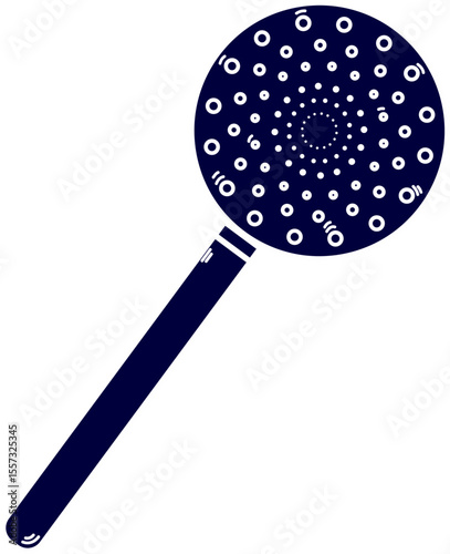 vector of strainer silhouette. Contour Skimmer. Create a bold, vector illustration of a sieve or strainer.  Colander Icon