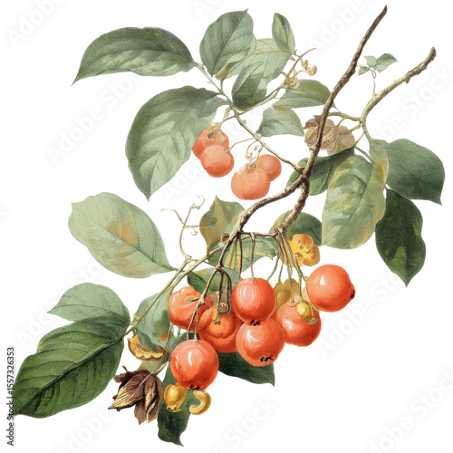 guarana vine with fruit png, botanical supplement clipart