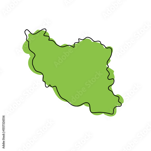 Iran Map Clipart Illustration
