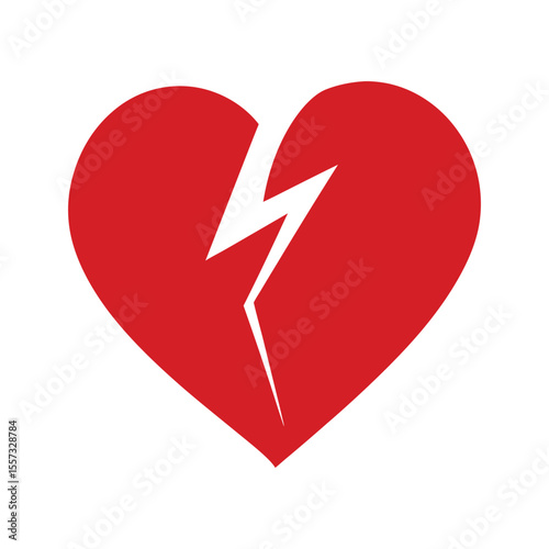 A passionate red heart, a symbol of romance and valentine's day, can be whole with an arrow of love or a broken illustration red Brocken heart vector