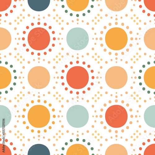 Seamless dotted pattern background. vector, svg, retro style, vintage colors. dotted background, 