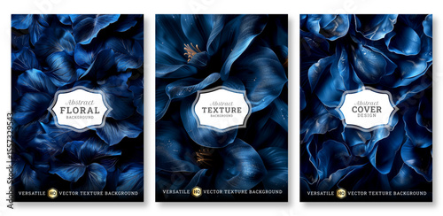 Dark blue luxury floral art cover design, wedding invitation template design, versatile vector background, brochure template, Luxury invitation card background, invitation, abstract background, cover 