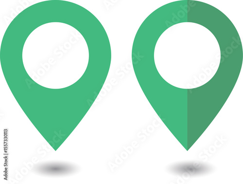 イラスト素材：マップのピン　セット　ベクター  pin point. pin location icons.