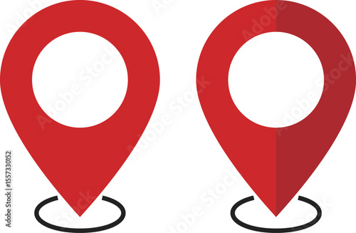 イラスト素材：マップのピン　セット　ベクター  pin point. pin location icons.