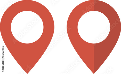 イラスト素材：マップのピン　セット　ベクター  pin point. pin location icons.
