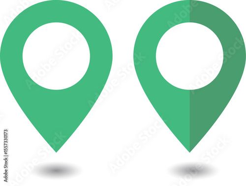 イラスト素材：マップのピン　セット　ベクター  pin point. pin location icons.