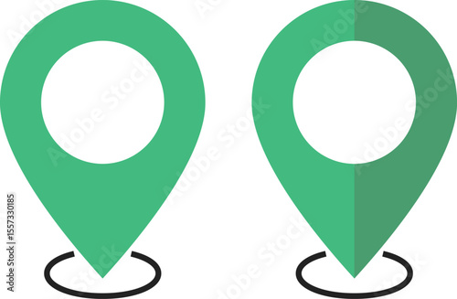 イラスト素材：マップのピン　セット　ベクター  pin point. pin location icons.
