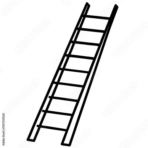 Minimalist Ladder Line Art