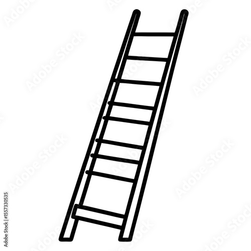 Minimalist Ladder Line Art
