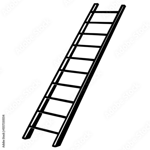 Minimalist Ladder Line Art