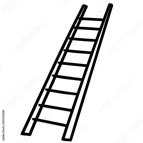 Minimalist Ladder Line Art