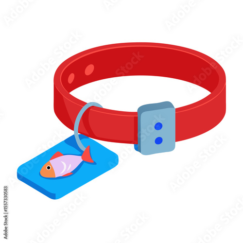 red magnet on a white background