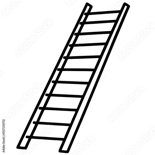 Minimalist Ladder Line Art
