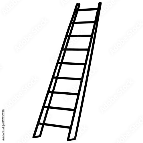 Minimalist Ladder Line Art