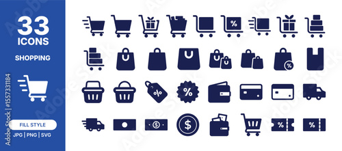 Shopping and E-commerce - Fill Icon Collection