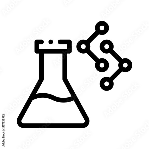 lab flask line icon