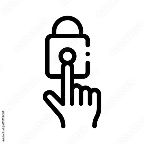 access control line icon