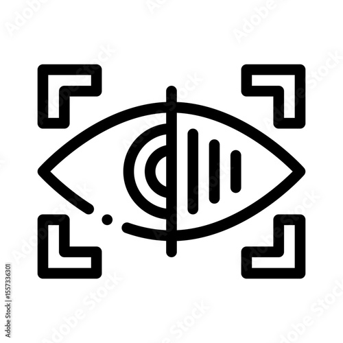 retina scan line icon