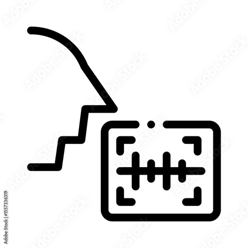 voice recognition line icon