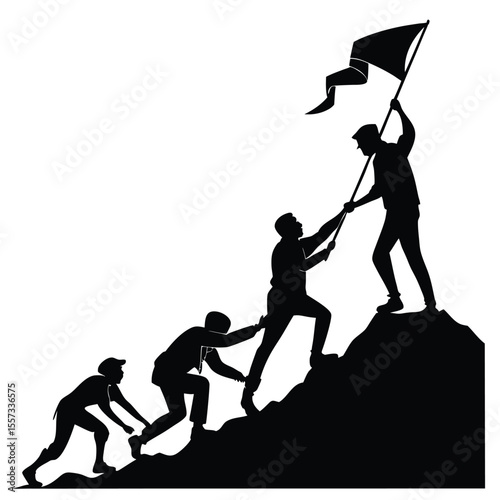 Teamwork, Collaboration, Success: Reaching the Peak Together