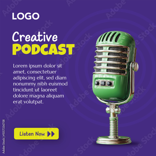 Creative Podcast Social Media Post Design – Eye-Catching Visuals for Maximum Engagement