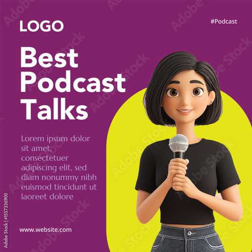 Creative Podcast Social Media Post Design – Eye-Catching Visuals for Maximum Engagement
