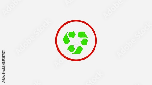 3D rotating recycle icon symbolizing eco-friendly and recyclable materials. Ideal for packaging labels, sustainability visuals, green product branding, and environmental awareness graphics.

