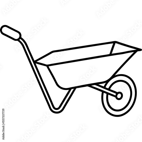 Vintage Wheelbarrow Art Vector