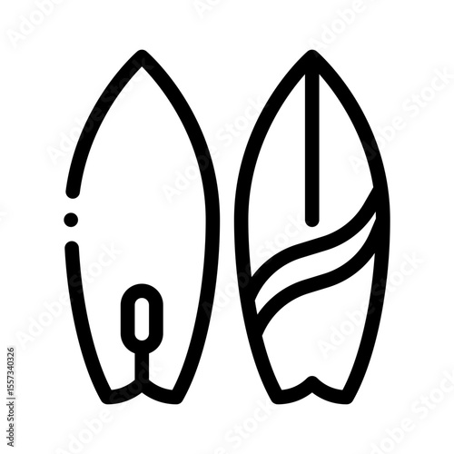 surfboard line icon