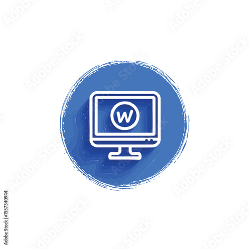 Minimal Blue Web Icon for Development Department

