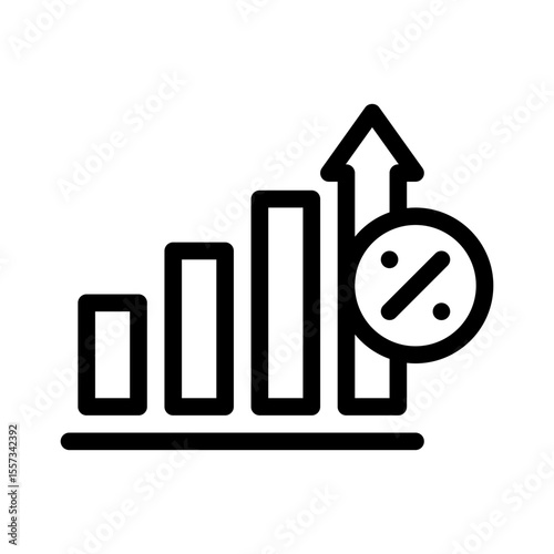 interest rate line icon