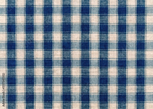 Wallpaper Mural Traditional Folk Indigo-Dyed Brushed Check Pattern on a Natural Cotton Fabric Torontodigital.ca