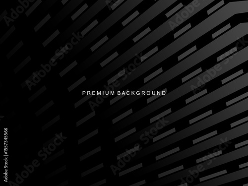 Dark background with diagonal geometric patterns and 3D effect, suitable for modern and professional designs.