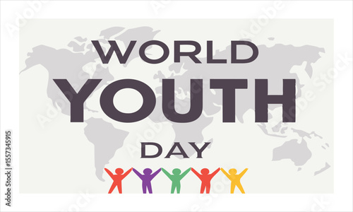 World youth skills day celebrates future generations with a lightbulb of ideas and raised hands